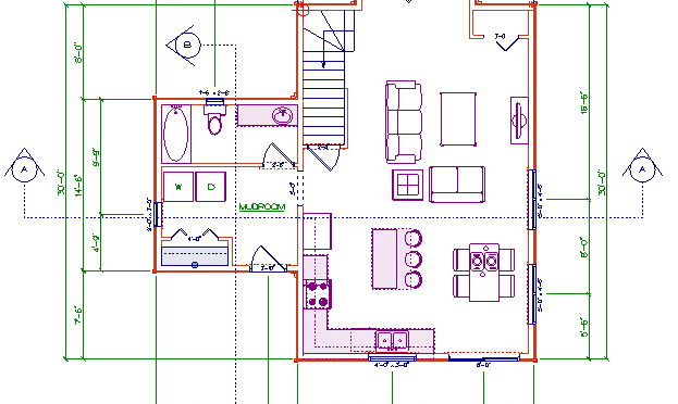 Sample Floor Plan Cottage Country Design